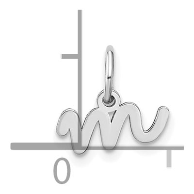 Sterling Silver Lowercase Letter M Charm – view 5