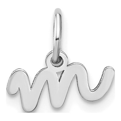 Sterling Silver Lowercase Letter M Charm