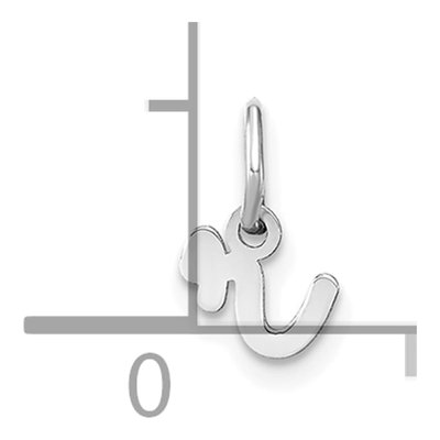 Sterling Silver Lowercase Letter R Charm – view 4