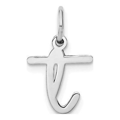 Sterling Silver Letter T Charm