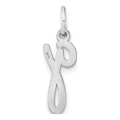 14K White Gold Letter G Charm – view 3
