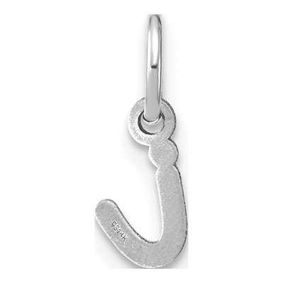 14K White Gold Initial I Charm – view 4