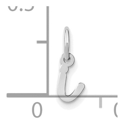 14K White Gold Initial I Charm – view 5