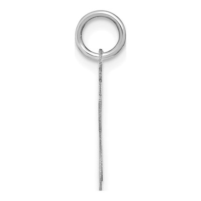 14K White Gold Lowercase Letter J Charm – view 2