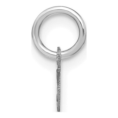 14K White Gold Lowercase Letter O Charm – view 3
