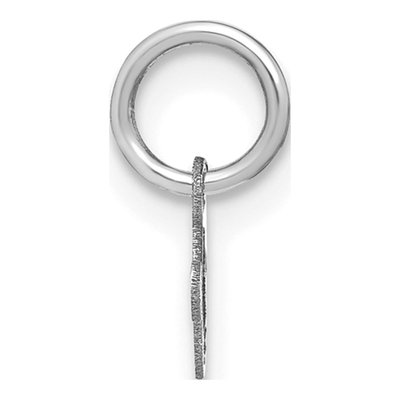 14K White Gold Lowercase Letter V Pendant – view 2