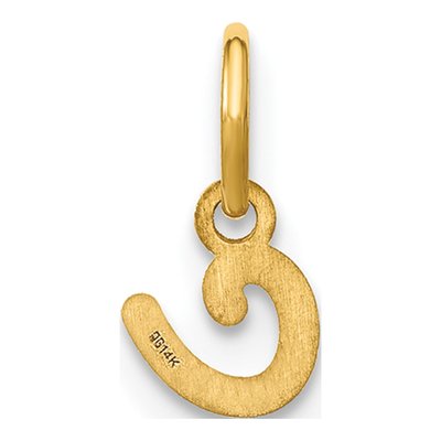 14K Yellow Gold Lowercase Letter C Charm – view 5