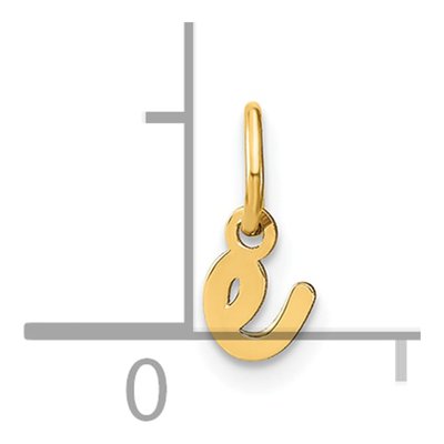 14K Yellow Gold Letter E Pendant – view 5