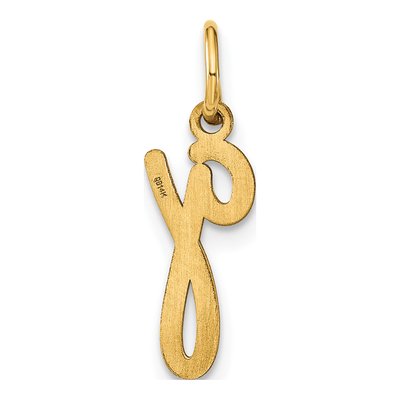 14K Yellow Gold Lowercase Letter G Charm – view 4