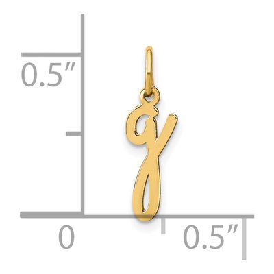 14K Yellow Gold Lowercase Letter G Charm – view 5
