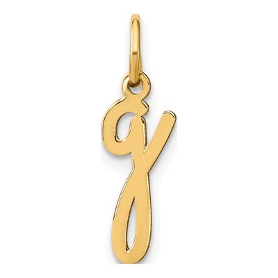 14K Yellow Gold Lowercase Letter G Charm