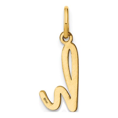 14K Yellow Gold Lowercase Letter H Charm – view 3