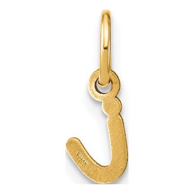 14K Yellow Gold Lowercase Letter I Charm – view 3