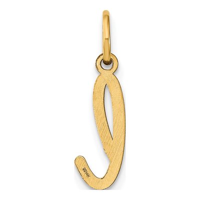 14K Yellow Gold Letter L Charm – view 3