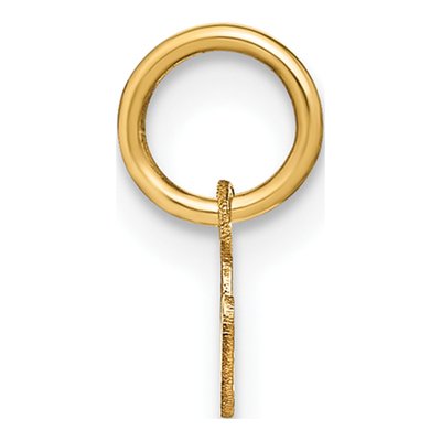 14K Yellow Gold Lowercase Letter N Charm – view 3