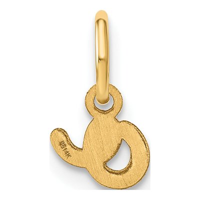 14K Yellow Gold Lowercase Letter O Charm – view 3