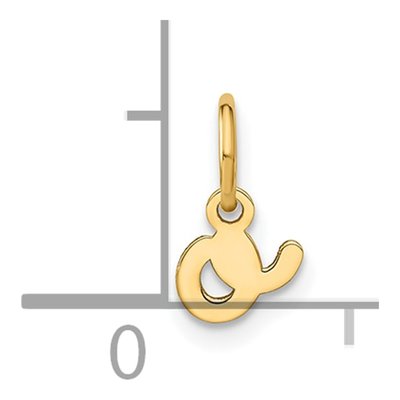 14K Yellow Gold Lowercase Letter O Charm – view 4