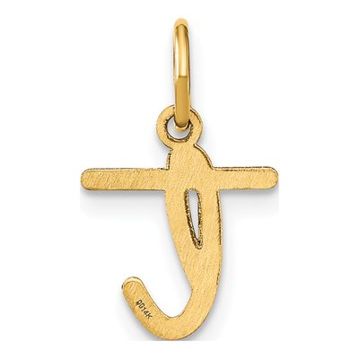 14K Yellow Gold Letter T Pendant – view 4