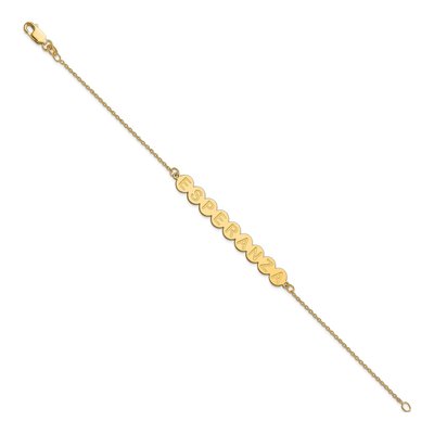 Gold-Plated Sterling Silver Personalized 9-Letter Bubble Bracelet – view 2
