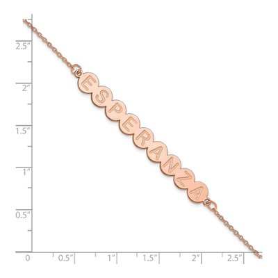 14K Rose Gold Personalized 9-Letter Bubble Bracelet – view 3