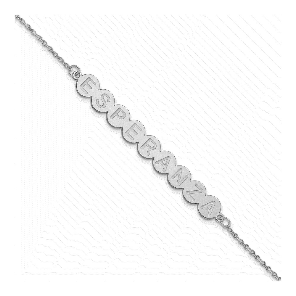Sterling Silver Personalized 9-Letter Bubble Bracelet
