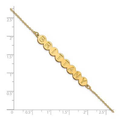 Gold-Plated Sterling Silver Personalized Bubble Letter Bracelet – view 3
