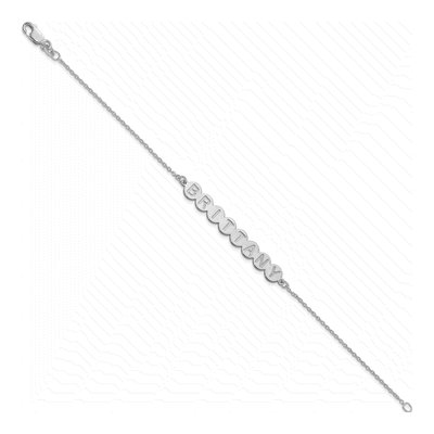 Sterling Silver Personalized 8-Letter Bubble Bracelet – view 2