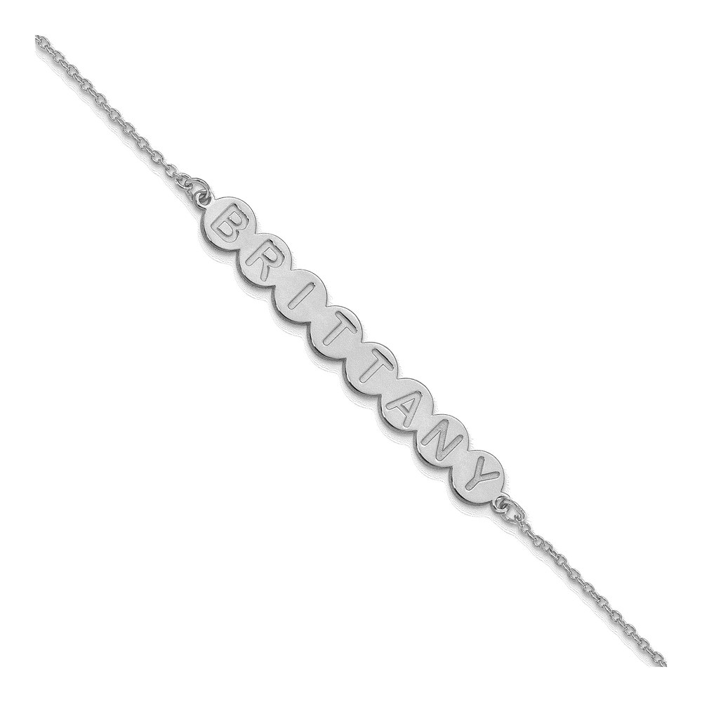 Sterling Silver Personalized 8-Letter Bubble Bracelet