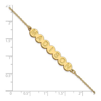 Gold-Plated Sterling Silver Personalized 7-Letter Bubble Bracelet – view 3