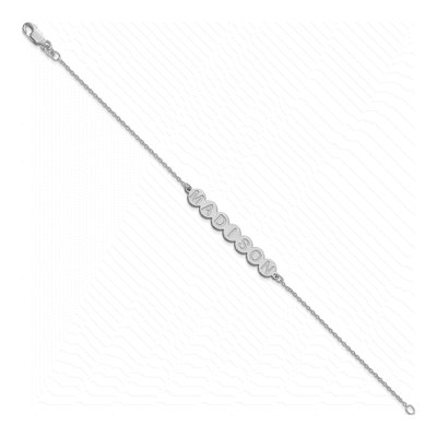 Sterling Silver Personalized 7-Letter Bubble Bracelet – view 2