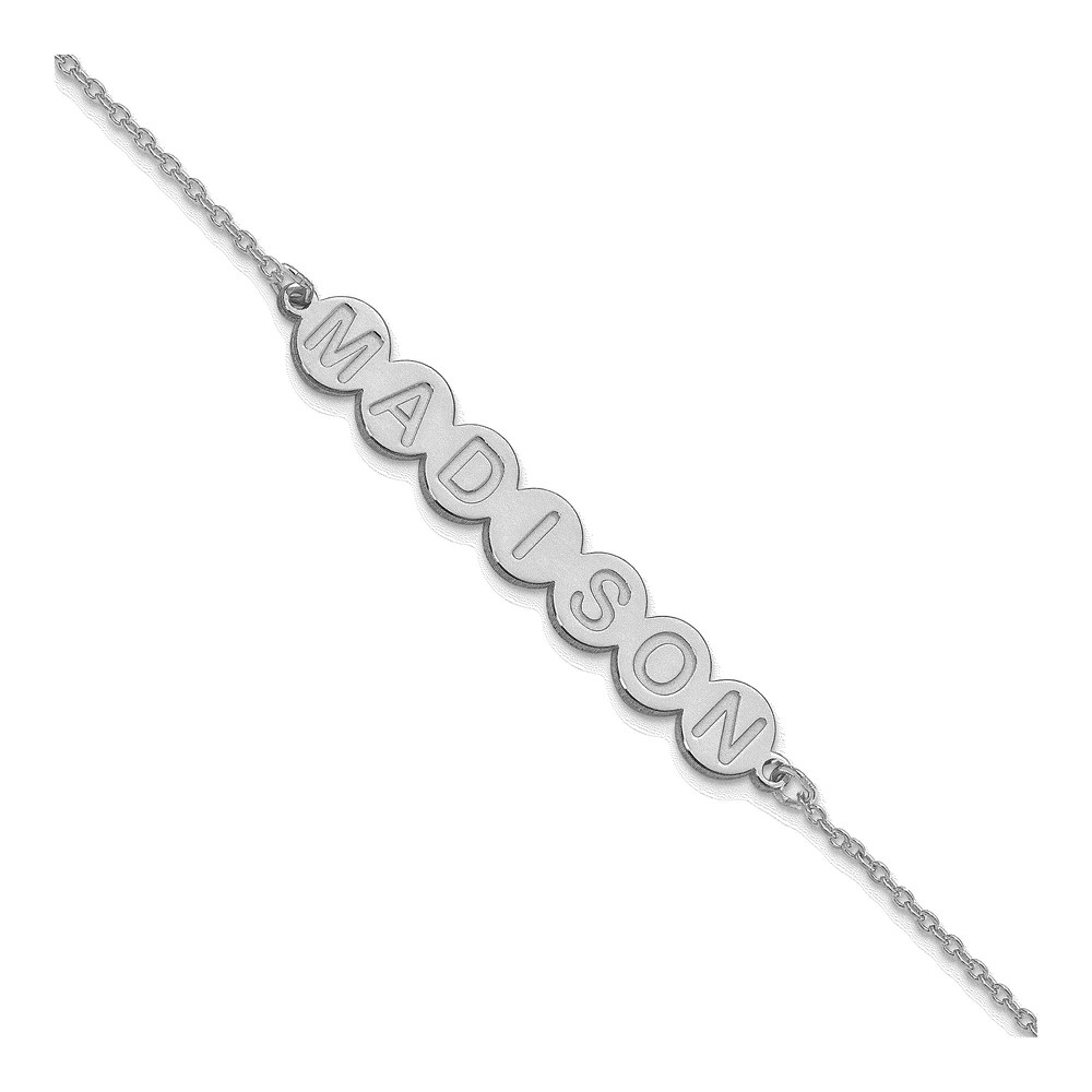 Sterling Silver Personalized 7-Letter Bubble Bracelet