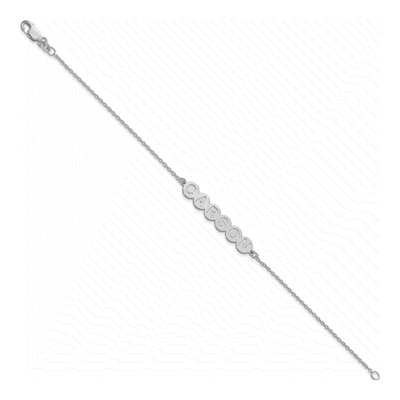 Sterling Silver Personalized Letter Bubble Bracelet – view 2
