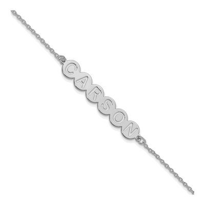 Sterling Silver Personalized Letter Bubble Bracelet