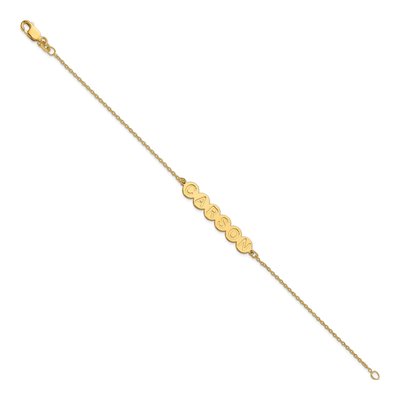 14K Yellow Gold Personalized 6-Letter Bubble Bracelet – view 2