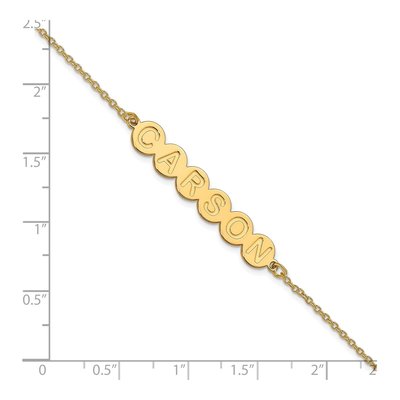 14K Yellow Gold Personalized 6-Letter Bubble Bracelet – view 3