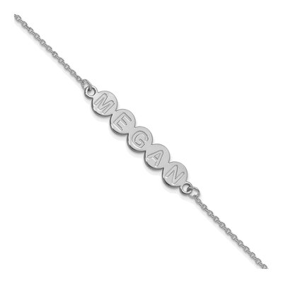 Sterling Silver Personalized 5-Letter Bubble Bracelet