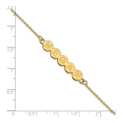 14K Yellow Gold Personalized 5-Letter Bubble Bracelet – view 3