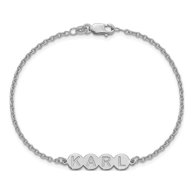 Sterling Silver Personalized 4-Letter Bubble Bracelet – view 4