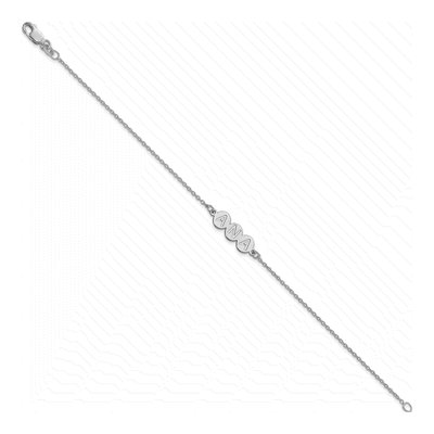 Sterling Silver 3-Letter Bubble Bracelet – view 2