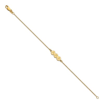 14K Yellow Gold 3-Letter Bubble Bracelet – view 2