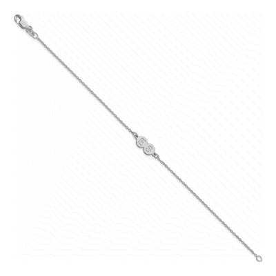 Sterling Silver Personalized 2-Letter Bubble Bracelet – view 2
