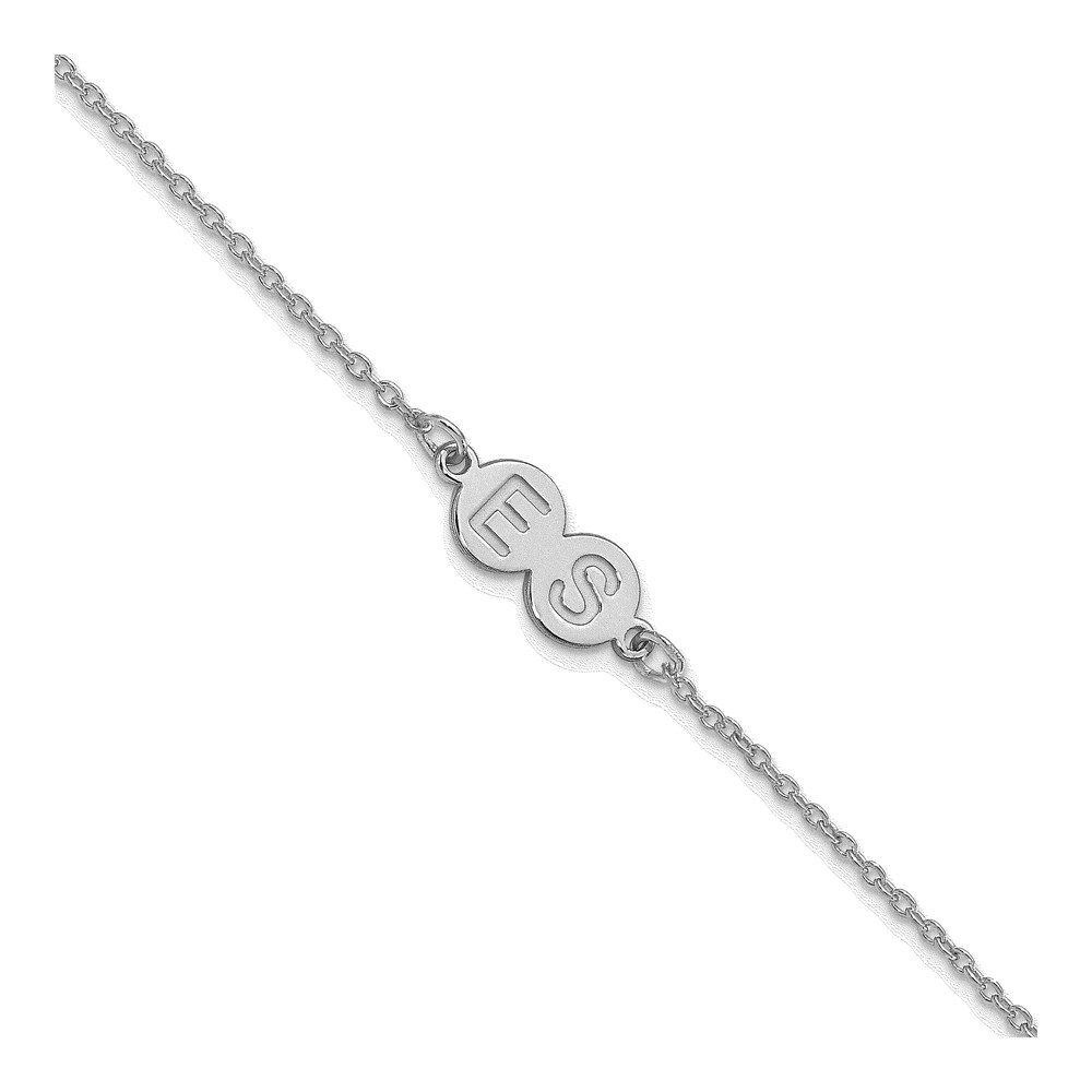 Personalized Sterling Silver 2-Letter Bubble Bracelet