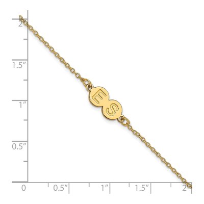 14K Yellow Gold Personalized 2-Letter Bubble Bracelet – view 3