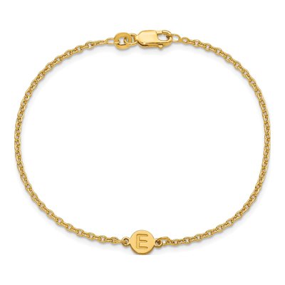 Gold-Plated Sterling Silver Personalized Letter Bubble Bracelet – view 4
