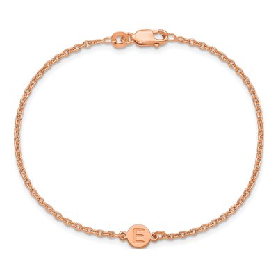 Rose Gold-Plated Sterling Silver Personalized Letter Bracelet – view 3
