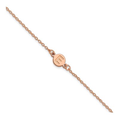 Rose Gold-Plated Sterling Silver Personalized Letter Bracelet