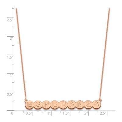 14K Rose Gold Personalized 9-Letter Necklace – view 2