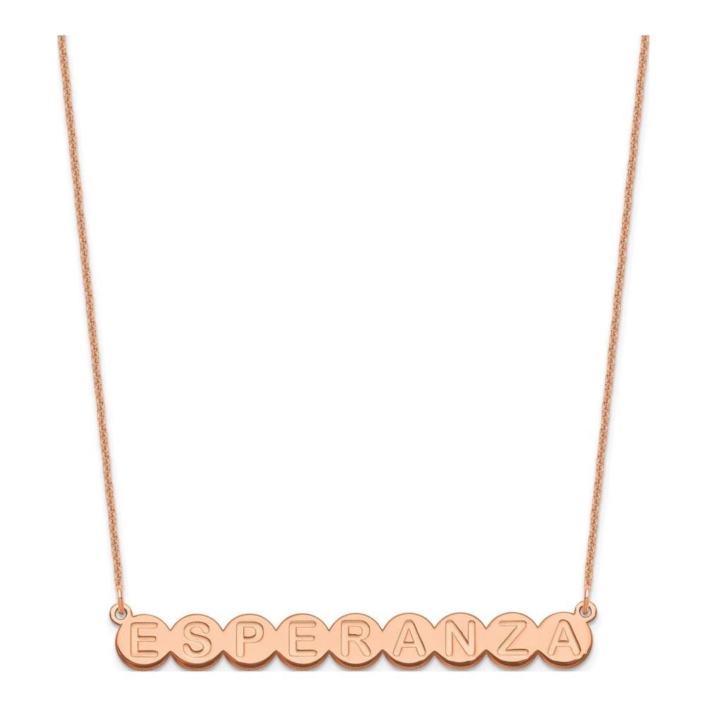 14K Rose Gold Personalized 9-Letter Necklace