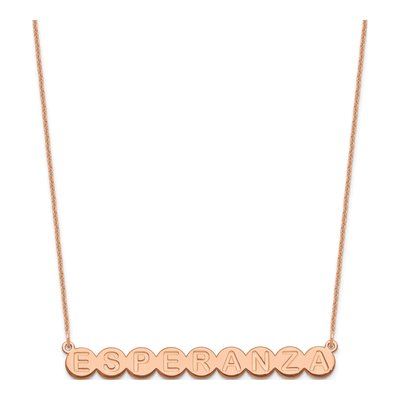 14K Rose Gold Personalized 9-Letter Necklace