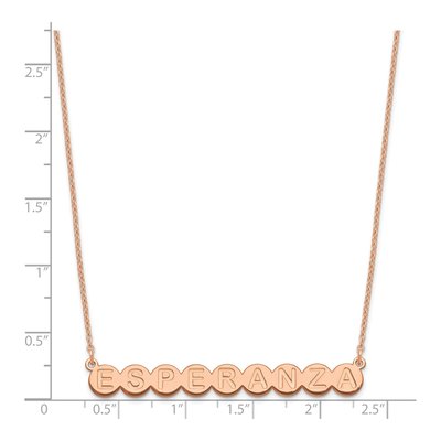 Rose Gold-Plated Sterling Silver Personalized 9-Letter Bubble Name Necklace – view 2